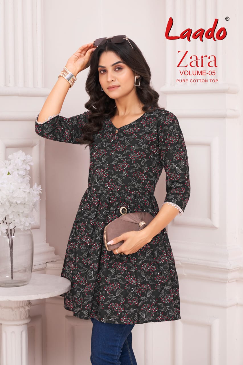 Zara Vol 5 By Laado Cotton Printed Ladies Top Wholesale Shop In Surat